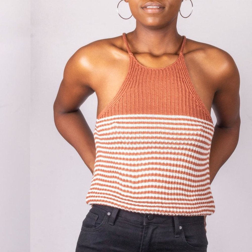 NWT - Love Tree Knit Tank Rust